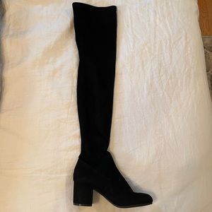 Steve Madden faux suede stretch over the knee boots